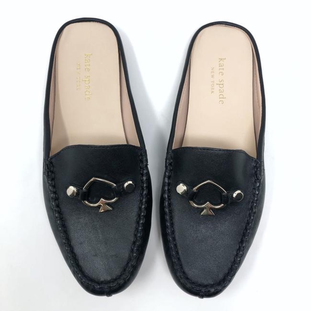 KATE SPADE MAURA SLIDE LEATHER MULE FLAT LOAFERS
